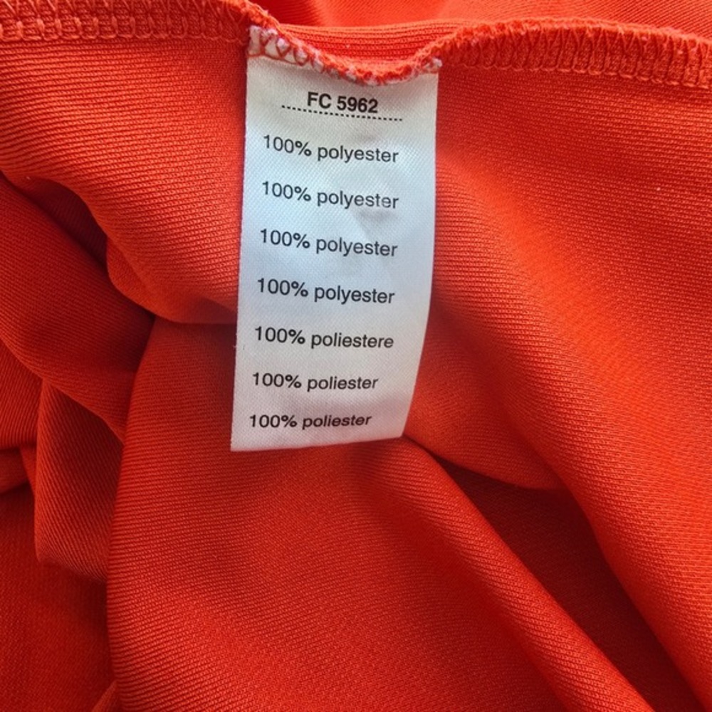 Lacoste Sport Mens Orange Tipped Collar Polo Shirt Size 8 FC‎ 5962 - Picture 10 of 13